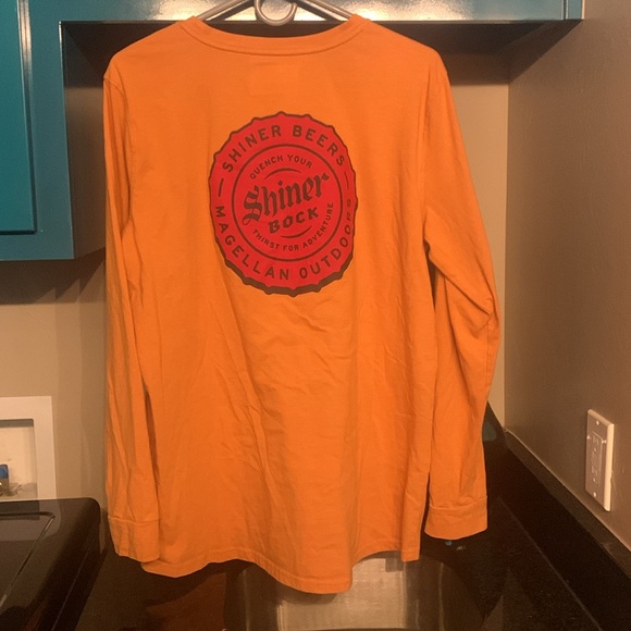 A large Magellan long sleeve shirt. Moisture wicking multi fabric tee. - Picture 2 of 5